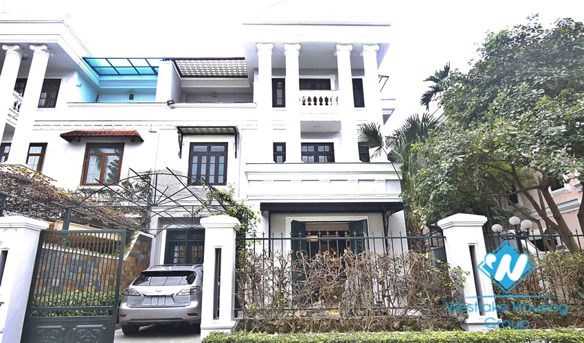 Charming house with large garden around for rent in Ciputra, Tay Ho, Hanoi